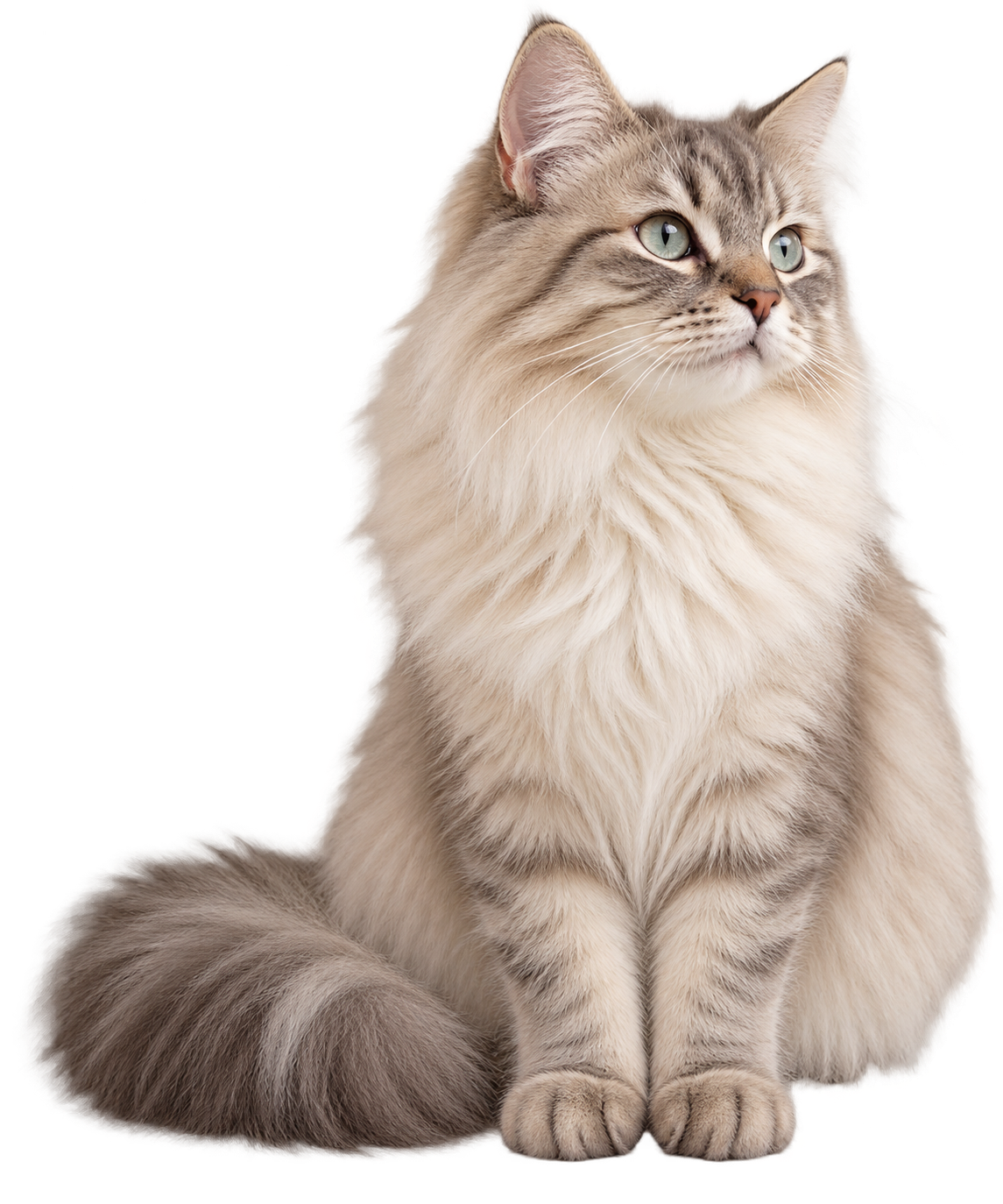 Gato de pelo largo y cuidado